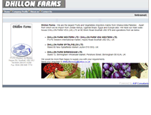 Tablet Screenshot of dhillonfarms.net