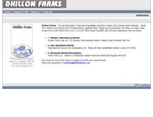 Tablet Screenshot of dhillonfarms.com